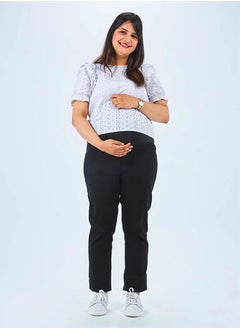 Buy Mama Black Slim-Fit Gabrdeen Jeans in Egypt