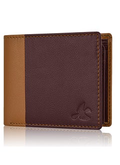 Buy Joseph RFID Blocking Leather Wallet for Men, Brown, Two-Fold Wallet in UAE