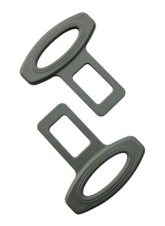 اشتري Plastic Safety Belt Buckle Clip Universal Pair Grey في الامارات