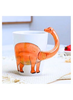 Buy Ceramic 3D  Coffee Mug, Hand-Painted Mug Cute Animal Tea Mugs, Coffee Cup, Ideal Gift for Kids/Teenagers/Man/Woman  Corporate Gifting, Premium Mug 13.5 oz.(BRACHIOSAURUS) in UAE