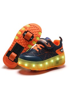 Buy LED Flash Light Sneaker Skate Shoes with Wheels USB Charging Roller Skates Shoes for Kids in Saudi Arabia