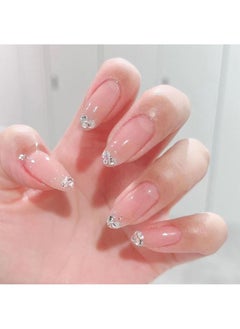 Buy 24Pcs Fingertip Diamond Almond Nails Fake Nails in Saudi Arabia