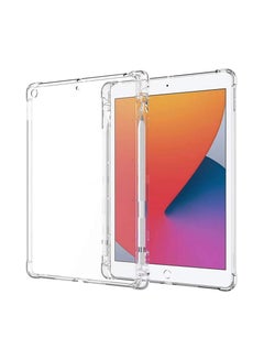 اشتري Case for New iPad 10.2 7th/8th/9th Gen 2021/2020/2019 with Pencil Holder,Thin Slim Transparent TPU Cover في الامارات