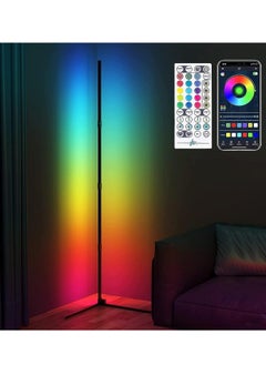 Buy RGB LED Floor Lamp with Bluetooth App, RGB Corner Floor Lamp with Remote Control, Music and DIY Mode, Color Changing Mood Lighting for Living Room, Bedroom in UAE