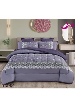 Buy Comforter Set Bedspread For One and A Half 4 Pieces Two Sides Medium Microfiber Filling170x220cm in Saudi Arabia