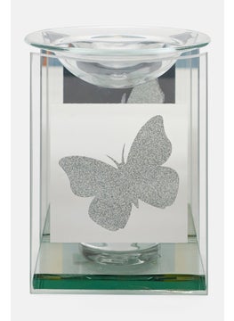 Buy Mirror Glass Oil Wax Tart Burner, Transparent in Saudi Arabia