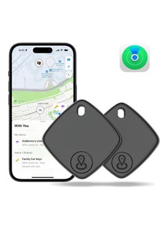 Buy Item Locator, xQoops Security Smart Tag Works with Apple Find My (iOS only), Phone Finder, Key Finder Compatible with iPhone iPad iWatch Mac, Bluetooth Tracker for Keys Wallets Belongings(2PCS-Black) in Saudi Arabia