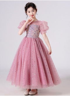 اشتري Girls Dress For Wedding Evening Party Purple Color في الامارات