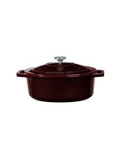 اشتري Burgundy Cast Iron Oval Roaster 30 cm, Red, Hungary في الامارات