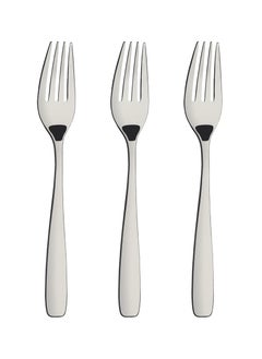 اشتري Amazona 3 Pieces Stainless Steel Dessert Fork Set with High Gloss Finish في الامارات