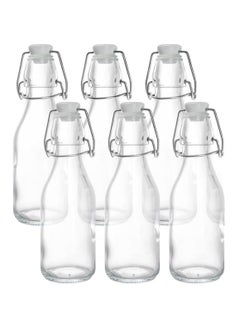 Buy 6Pack 8oz Flip Top Glass Bottle Swing Top Bottles with Airtight Seal Flip Caps for Kombucha, Beverages, Oil, Vinegar, Water, Soda, Kefir in UAE