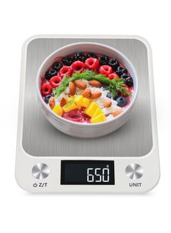 Buy Digital Kitchen Food Scale 15kg White 16.5X1.9X22.5centimeter in UAE