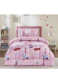 اشتري Elevate Kids' Bedrooms with our Reversible Cartoons Printed 3-Piece Comforter Set في السعودية