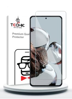 Buy Techie Anti Reflection Anti Bubbles 9H Hardness HD Tempered Glass Screen Protector For Xiaomi  12T / Xiaomi  12T Pro in Saudi Arabia