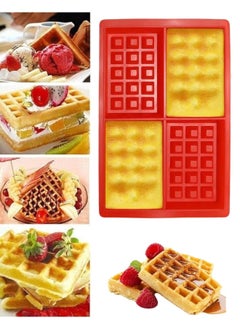 Buy Waffle Silicone Mold Non-Stick Food Grade Baking Tray for Perfect Waffles in Egypt