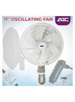 Buy AGC Portable Oscillating 11" Fan for Car and Truck. 24V Oscillating and Speed. Strong Wind. Fan Fix with Clip. in Saudi Arabia