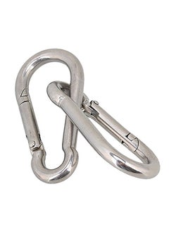 Buy 2 Piece Spring Snap Hook Carabiner, 304 Stainless Steel Snap Hook Heavy Duty Carabiner Clip, Carabiner Outdoor, Silver in Saudi Arabia