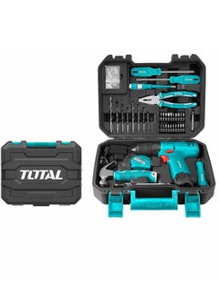 Buy 81pcs Household Tools Set Cordless Screwdriver Li-Ion 12v / 1.5ah / 20nm / 220V-240V~50/60Hz / Wrench / Bits - T0TAL in Saudi Arabia