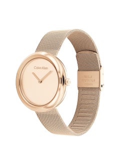 اشتري Analog Round Waterproof  Wrist Watch With Gold Strap 25200013 في الامارات