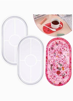 Buy Tray Resin Mould, KASTWAVE Craft Jewelry Making Mould Oval Tray Mould DIY Epoxy Resin Mould Silicone Resin Mould Plate Casting Mould for Office Home Decor (2 Pieces) in UAE