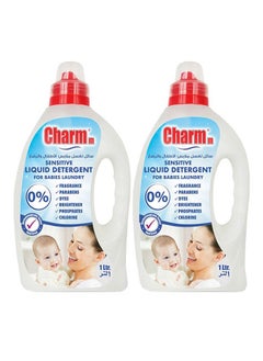 Buy Sensitive Detergent Liquid for Babies Laundry - 1L Pack of 2 in UAE