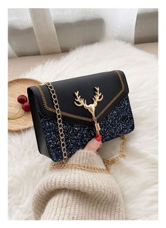 Buy Fashion Women's Small Square Bag Sequin Shoulder Bag Messenger Women's Bag in UAE