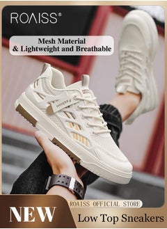 Buy Men Versatile Casual Sneakers Breathable Running Mesh Shoes Non Slip and Wear Resistant with Plastic Splicing Design in Saudi Arabia