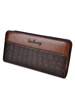 Buy Baellerry Animal Patchwork Zipper Cash Coin Card Clutch Wallet Brown in UAE