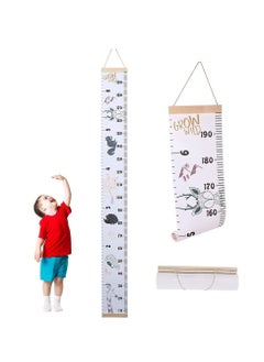 Buy Baby Height Growth Chart Wall Hanging Measuring Ruler for Kids, Canvas and Wood Removable Wall Hanging Portable Baby Growth Chart for Baby, Children, Boys, Girls in UAE