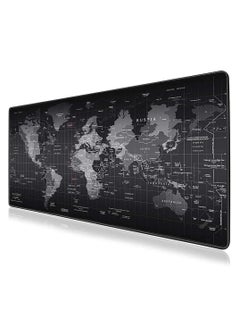Buy Gaming Mouse Pad XXL, Non-slip 900x400mm World Map Mouse Pad, Extended Large Desk Pad, World Map Keyboard Mousepad for PC, Desktop and Laptops in Saudi Arabia