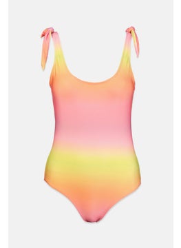 اشتري Women One Piece Two,Toned Swimsuit, Pink and Orange في السعودية