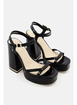 اشتري Women Medium Dahlia Strappy Adjustable Buckle Sandals, Black في الامارات