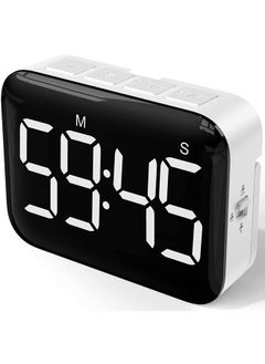 Buy Digital Kitchen Timer - Magnetic Countdown Count Up Timer with Large LED Display, 2 Brightness, Loud Volume, Easy for Cooking and for Kids Teachers and Seniors to Use (Batteries Not Included) in UAE