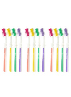 اشتري Shield Care Flex Manual Toothbrush Value Pack, Full Multi-Level Filaments, Medium Bristles for Deep Cleaning, Ideal for Adults - 12 Count (Pack of 1) في الامارات