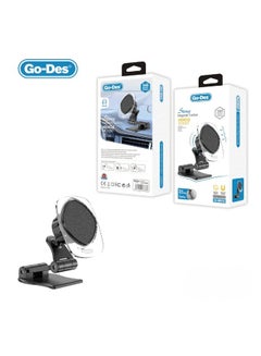 Buy GO-DES 360 Adjustable Magnet Phone Stand Dashboard Cell Phone Holder Dual Folding Car Mount Magnetic Phone Holder GD-HD932 in Saudi Arabia
