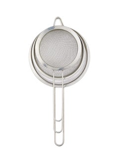 Buy Rustomart Stainless Steel Strainer Set, 3 Pieces - Silver in Egypt