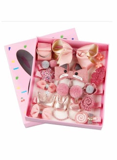 Buy Children Hair Clips Set Little Girl Accessories Gift Set Hairpins Bows Ties Toddlers Barrettes Head Ornaments for Birthday Children's Day Gift 18 Pcs in UAE