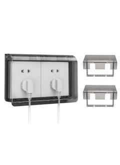 Buy 2 Pcs Waterproof Clear Wall Switch Cover Box, Socket Protector Cover, Childproof Electrical Outlet Cover, Plug Cover Box, Baby Switch Protector Cover, Bathroom Shower Guard for Baby Safety Proofing in Saudi Arabia