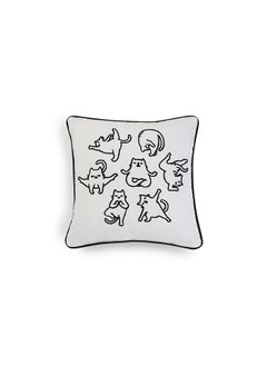 Buy Kitty Filled Cushion 40X40Cm - Black in UAE