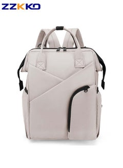 Buy 20L Large Capacity Diaper Mommy Bag,Multifunctional Multipocket Light Travel Baby Backpack for Dad/Mom,Unisex Waterproof Maternity Package with Stroller Straps,Insulated Milk Storage Bag,White in Saudi Arabia