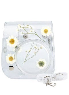 Buy Camera Case Bag,Clear Case for Fujifilm Instax Mini 11 9 8 Mini Camera Case with Adjustable Strap, Instant Camera Dry Flower PVC Bag Cover(Yellow Flower) in Saudi Arabia