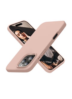 Buy Compatible with iPhone 16 Pro Max Case, [Silky and Soft Touch Series] Premium Soft Liquid Silicone Rubber Full-Body Protective Bumper Case for iPhone 16 Pro Max (Sand powder) in UAE