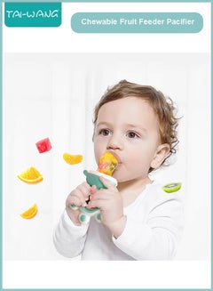 Buy Soft Chewable Rotate Push Silicone Fresh Food Teething Nipple Feeder Pacifier And Baby Fruit Sucker in UAE