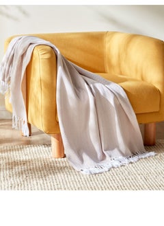 Buy Herringbone Patterned Throw - 125x150 cm in Saudi Arabia