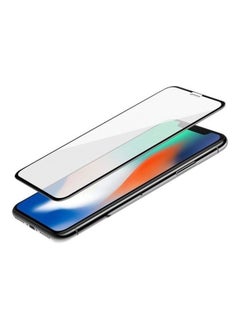 Buy Tempered Glass Screen Protector For Apple iPhone XS Clear/Black in UAE