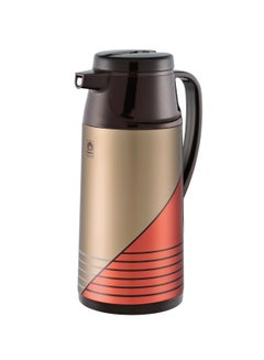 اشتري Vacuum Flask Tea Coffee Glass Liner Thermos Japan with Button 138 Brown في الامارات
