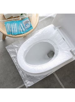 Buy 50 Pieces Disposable Plastic Toilet Seat Cover Waterproof WC Cushion Toilet Cushion for Baby Pregnant Mom Independent Packaging Suitable for Travel in Saudi Arabia