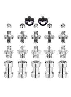 Buy 22-Piece Camera Screw Adapter Set - 1/4" Male to 1/4" & 1/4" Male to 3/8" Male Threaded Tripod Converters for Cameras, Tripods, Monopods, Ballheads in UAE
