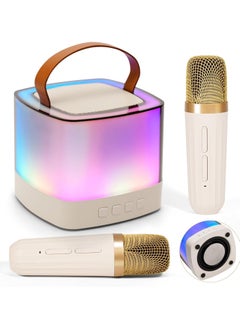 Buy Mini Karaoke Machine - Bluetooth Karaoke Machine for Kids and Adults, Portable Karaoke Machine with 2 Wireless Microphones and Lights, Birthday Gifts Toys for Girls and Boys Family Party in Saudi Arabia