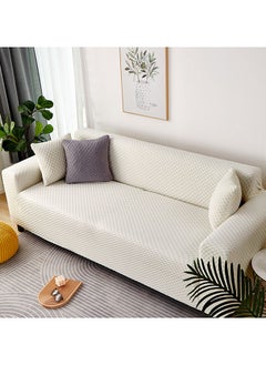 Buy Sharpdo Solid Color Thickened Plush Plaid All Inclusive Sofa Cover 190-230cm in Saudi Arabia